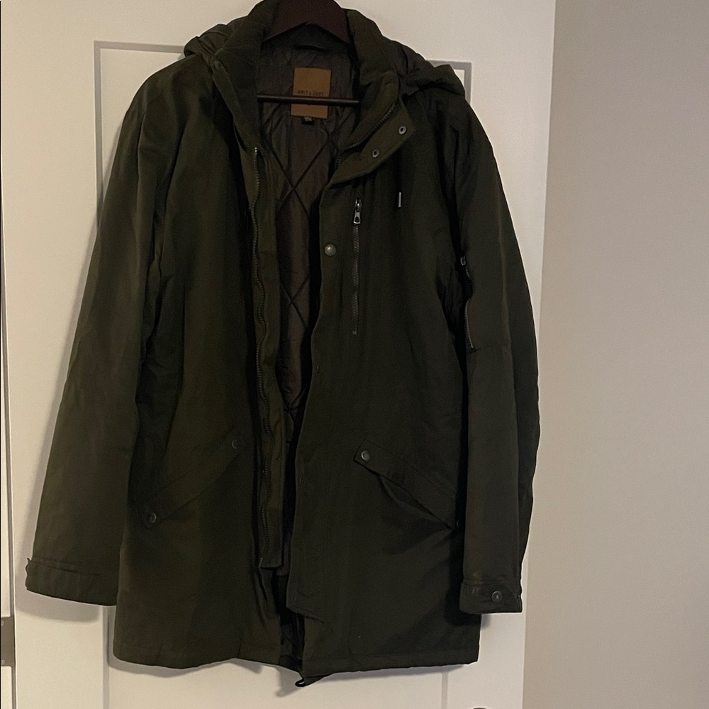 Men's Olive Green Hooded Jacket